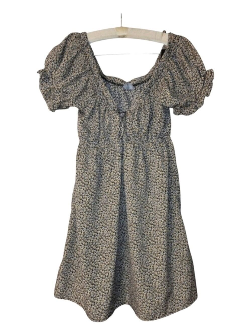 Prairie Floral Daisies Sky & Sparrow Daisy Print Mini Dress S Small